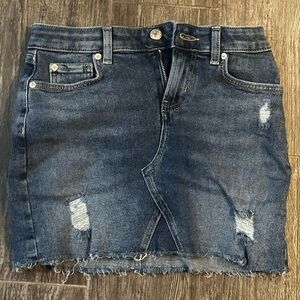 Mini denim skirt